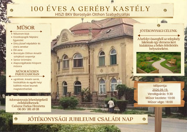 100 éves a Geréby kastély